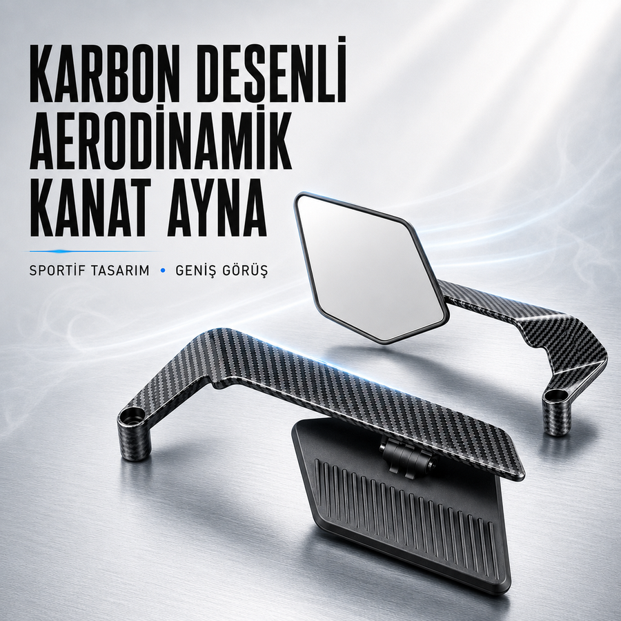 Kanat Ayna Karbon Desenli Aerodinamik