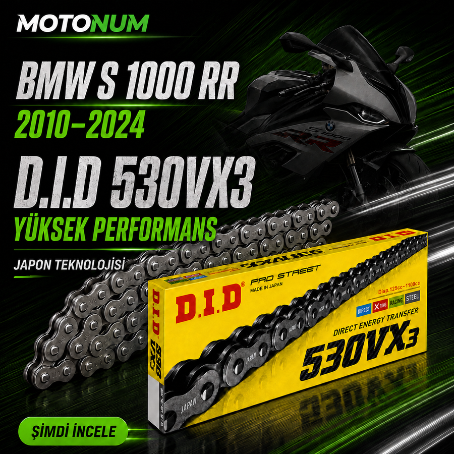 Bmw S 1000 Rr 2010-2024 Did Vx3 Xringli Zincir Çelik