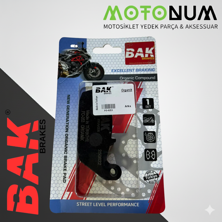 Apache RTR 200 Arka Fren Balata-Organik-Bak-(Yerli Üretim)-BK0254