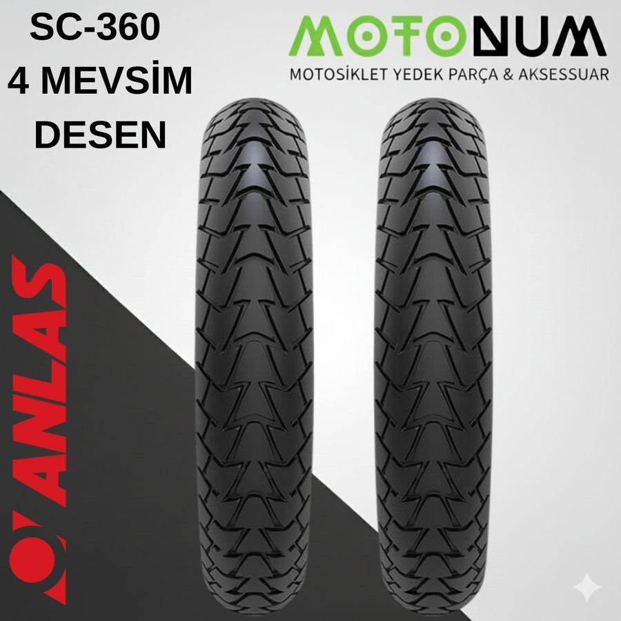 Arora Malıbu 125 Ön Ve Arka Lastik Takımı -Sc360-4 Mevsim- Lst00105