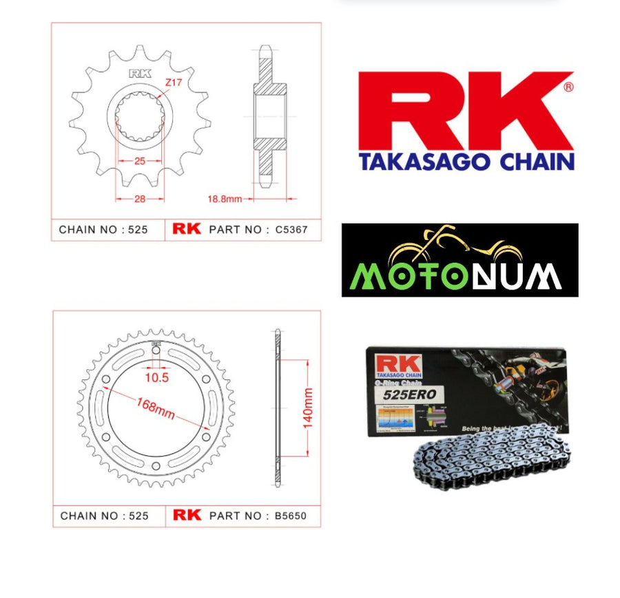 Bmw F 700 Gs Rk Premium Zincir Dişli Seti - Yüksek Performans Ve Uzun Ömür
