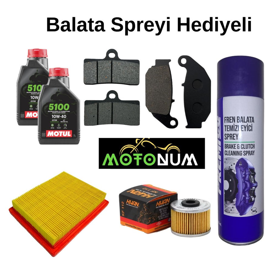 Cf Moto SR 250 Ön Arka Fren Balata takımı ve Bakım Seti Motul 5100