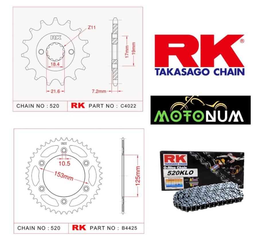 Honda Crf 250 Rk Premium Zincir Dişli Seti - Yüksek Performans Ve Uzun Ömür