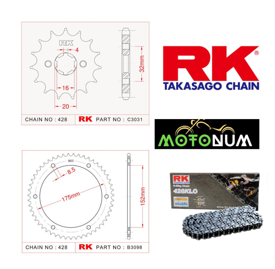 Yamaha Wr 125 09-14 Rk Premium Zincir Dişli Seti - Yüksek Performans Ve Uzun Ömür