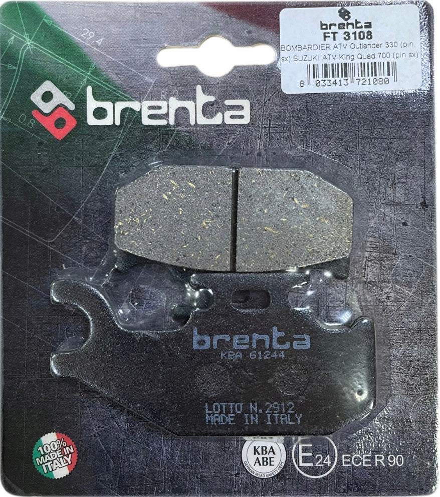 Yamaha YFM 450 R Arka Fren Balata Brenta (made in italy)