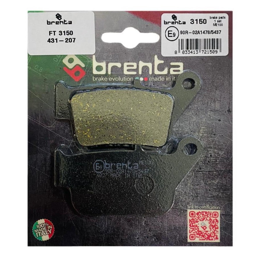 Yamaha YP 250 X-MAX 14-18(ABSsiz) Arka Fren Balata Brenta (made in italy)