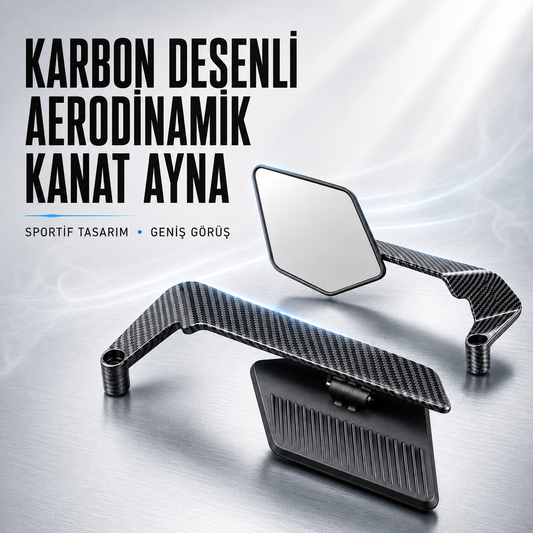 Kanat Ayna Karbon Desenli Aerodinamik