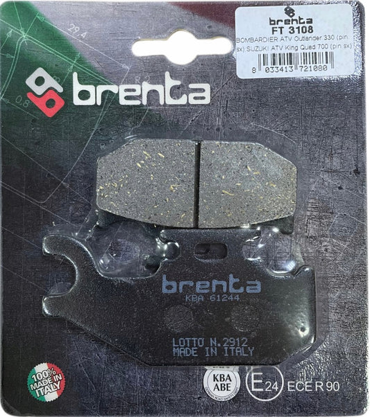 Bm. Can-am OUTLANDER 400 Arka Fren Balata  Brenta (made in italy)