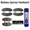 CF Atv 100 Atr Eps CF Atv 625 Touring Ön Ve Arka Fren Balata Takım YS83
