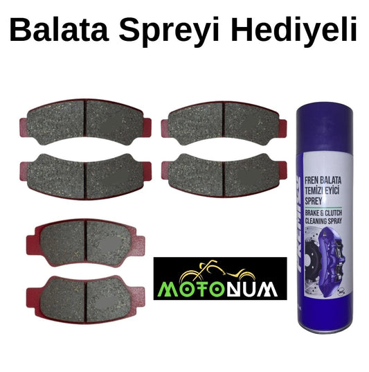CF Atv 100 Atr Eps CF Atv 625 Touring Ön Ve Arka Fren Balata Takım YS83