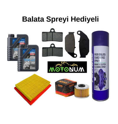 Cf Moto SR 250 Ön Arka Fren Balata takımı ve Bakım Seti Lıqui Moly Street