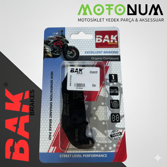 Rks Veloce 150 Ön Fren Balata-Organik-Bak-(Yerli Üretim)-BK0157